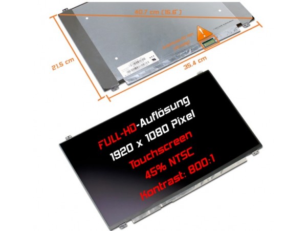 LCD LED ZASLON 15.6 350mm za prenosnik HP, Acer, Dell, Lenovo, Asus / NV156FHM-T00 V8.0 1920 X 1080 FHD IPS 60Hz / 40PIN eDP 21mm / MAT
